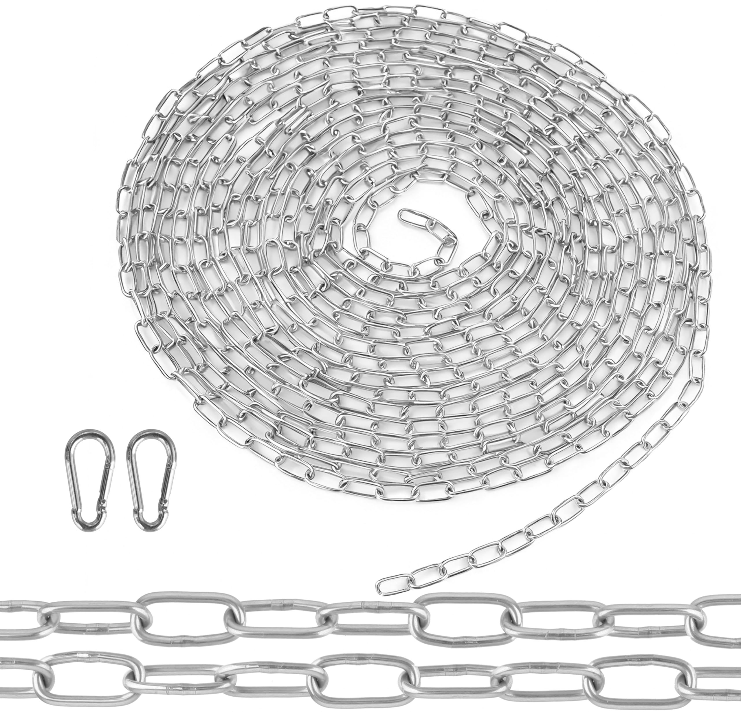 304 Stainless Steel Chains, 6M * 1.5mm Welded Heavy Duty Chain Links