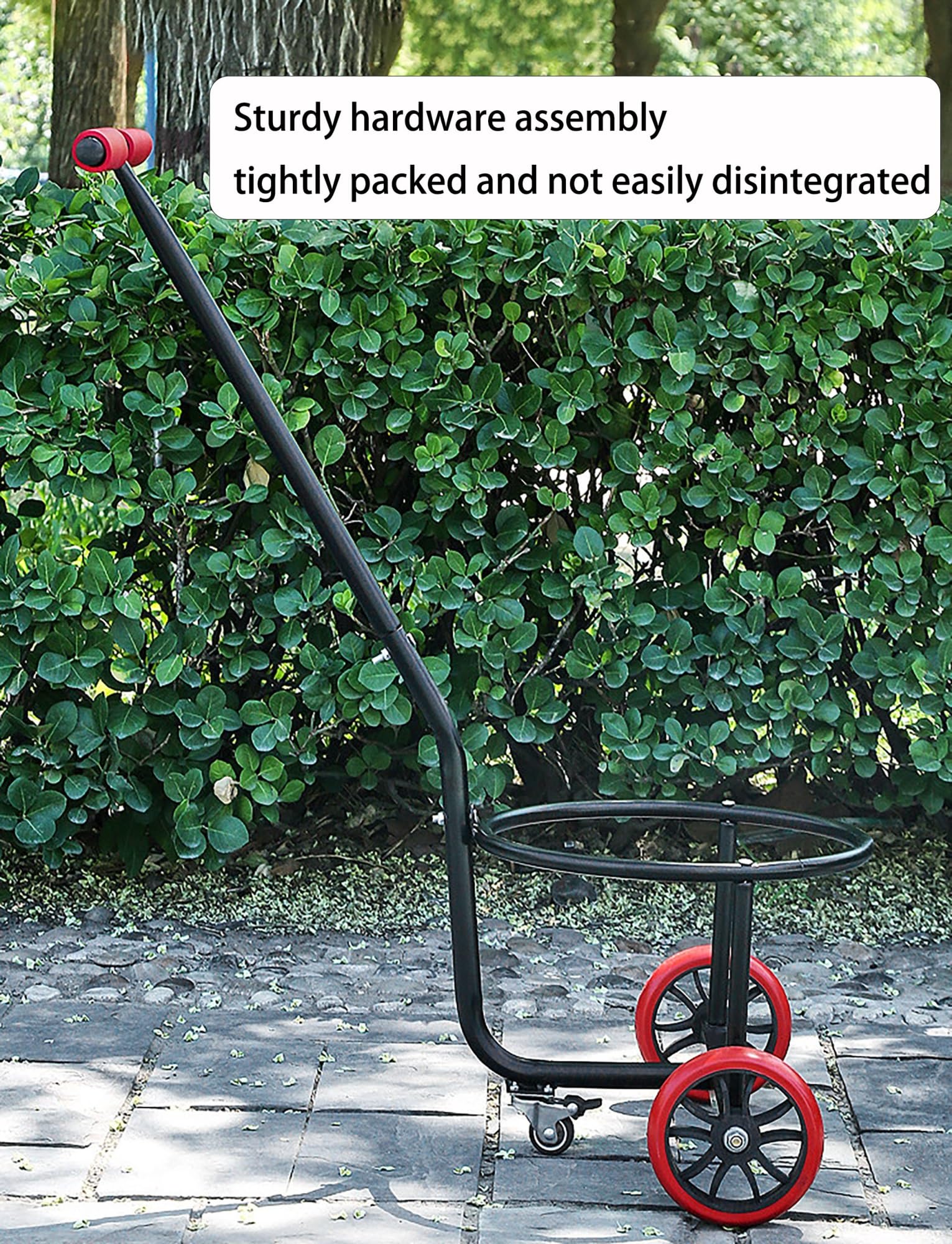 Carrito utilitario de alta resistencia con ruedas silenciosas – Transporta 220 libras de agua, basura, propano para el hogar, camping, jardín