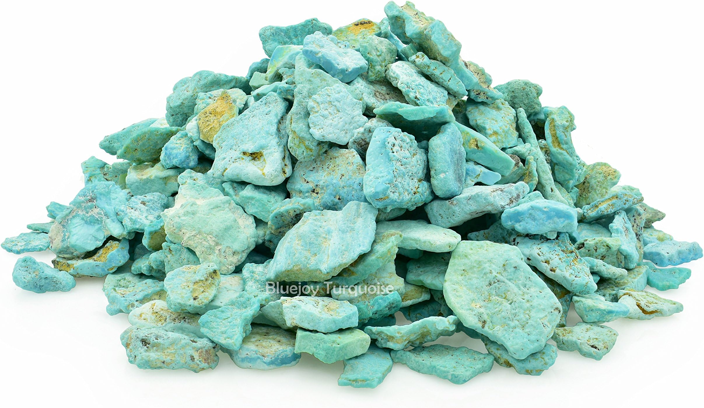 Bluejoy Genuine Pure Natural American Blue Turquoise Rough Stone for Inlay and Jewelry Design