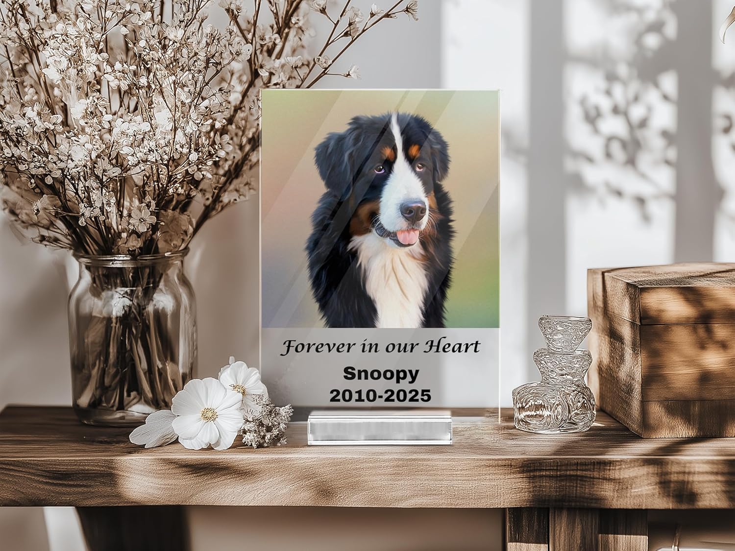 Personalized Pet Memorial Plaque-Custom Pet Memorial-Photo Pet Memorial Gift, Pet Loss Keepsake, Pet Memorial Photo Plaque, Dog Memorial gift, Cat Memorial Plaque