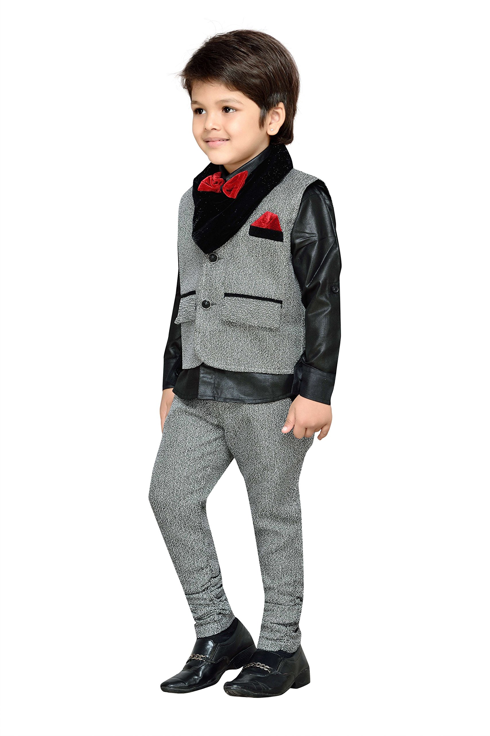AJ Dezines Kids Suit Set for Boys (783_GREY_9) - Image 2 thumbnail