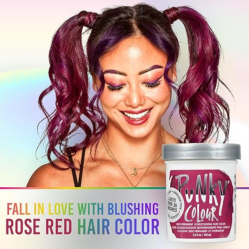 Vista 3 de Jerome Russell - Tinte de color para el pelo en crema, Rosa roja Verde alpino