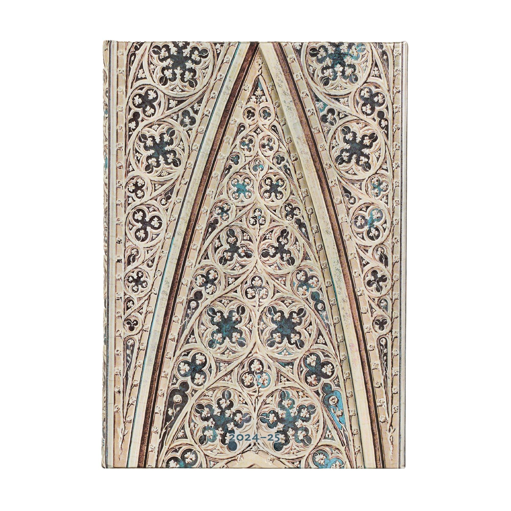 Paperblanks Milan Cathedral Vault 18 Month Calendar 2025 Midi Horizontal Folding Envelope