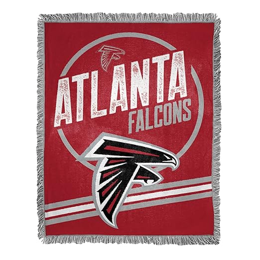 Northwest NFL Atlanta Falcons Woven Jacquard Throw Blanket, 46