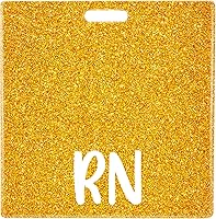 Vista 17 de Plifal RN Badge Buddy - Tarjetero para enfermera, accesorios de enfermería, con purpurina azul claro, horizontal, identificación con nombre