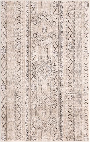 Miniatura 3 de Unique Loom Portland Collection Alfombra de área - Depoe (3' 3" x 5' 3" Rectángulo, marfil gris)