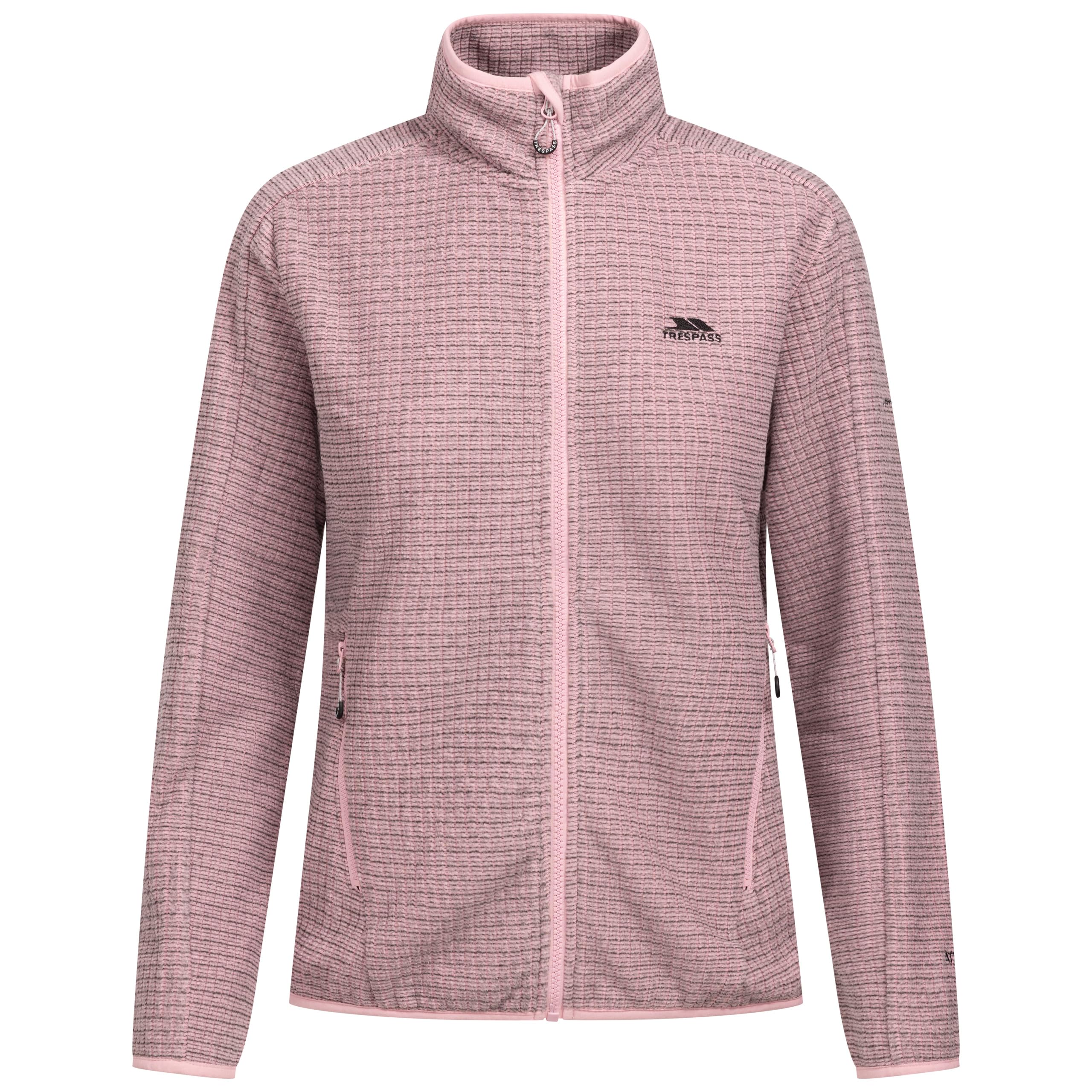Trespass Celia - Forro polar texturizado para mujer, parte trasera cepillada, 2 bolsillos con cremallera, uniones elásticas, punto, 100% poliéster