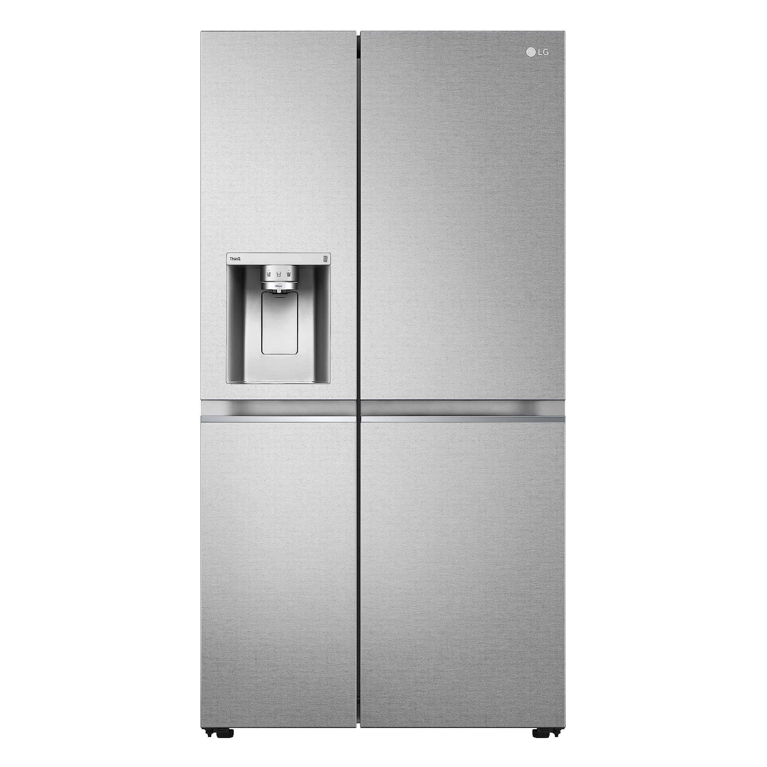 LG GSLV91MBAD Frigorifero Americano Side-by-Side, Classe D, Frigorifero No Frost, 635L, Wi-Fi, Door & Linear Cooling, Fresh Balancer, Dispenser senza allaccio, Igienizzazione UVnano, Acciaio