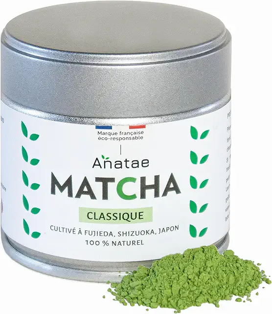 Anatae Matcha Bio - Poudre de Thé Vert Japonais 100% Naturel pour Latte et Pâtisserie