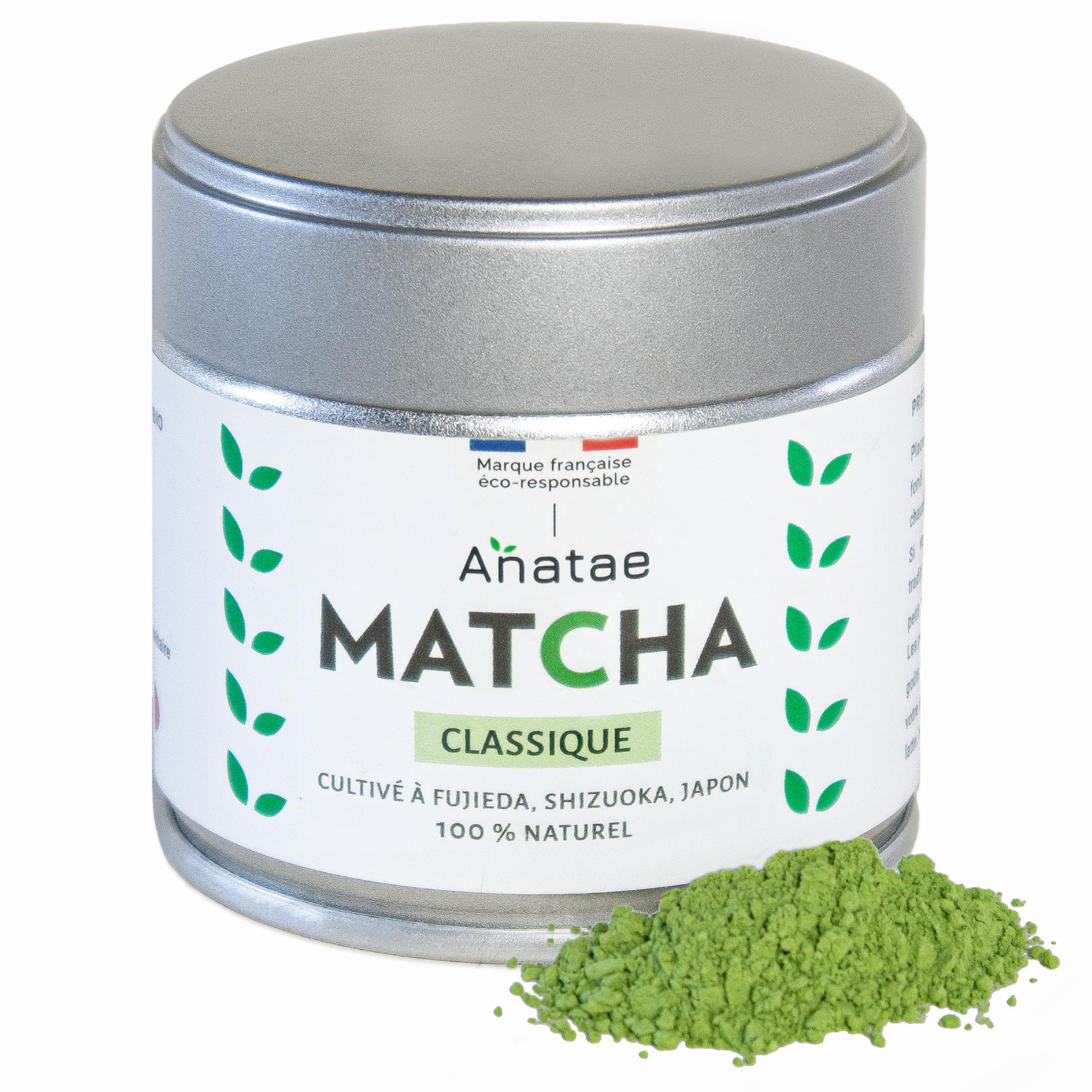 Anatae - Thé Matcha 100% Naturel - Poudre de Thé Vert pour Matcha Traditionnel, Latte et Pâtisserie - Récolté à Fujieda, Japon (30 g)