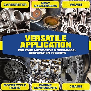 Durabasics [1 Gallon] Ultrasonic Cleaner Solution Heavy-Duty Parts Cleaner & Carburetor Cleaning Solution Perfect for Engine & Automotive Parts Helps Remove Carbon, Grease Safe on Most Metals