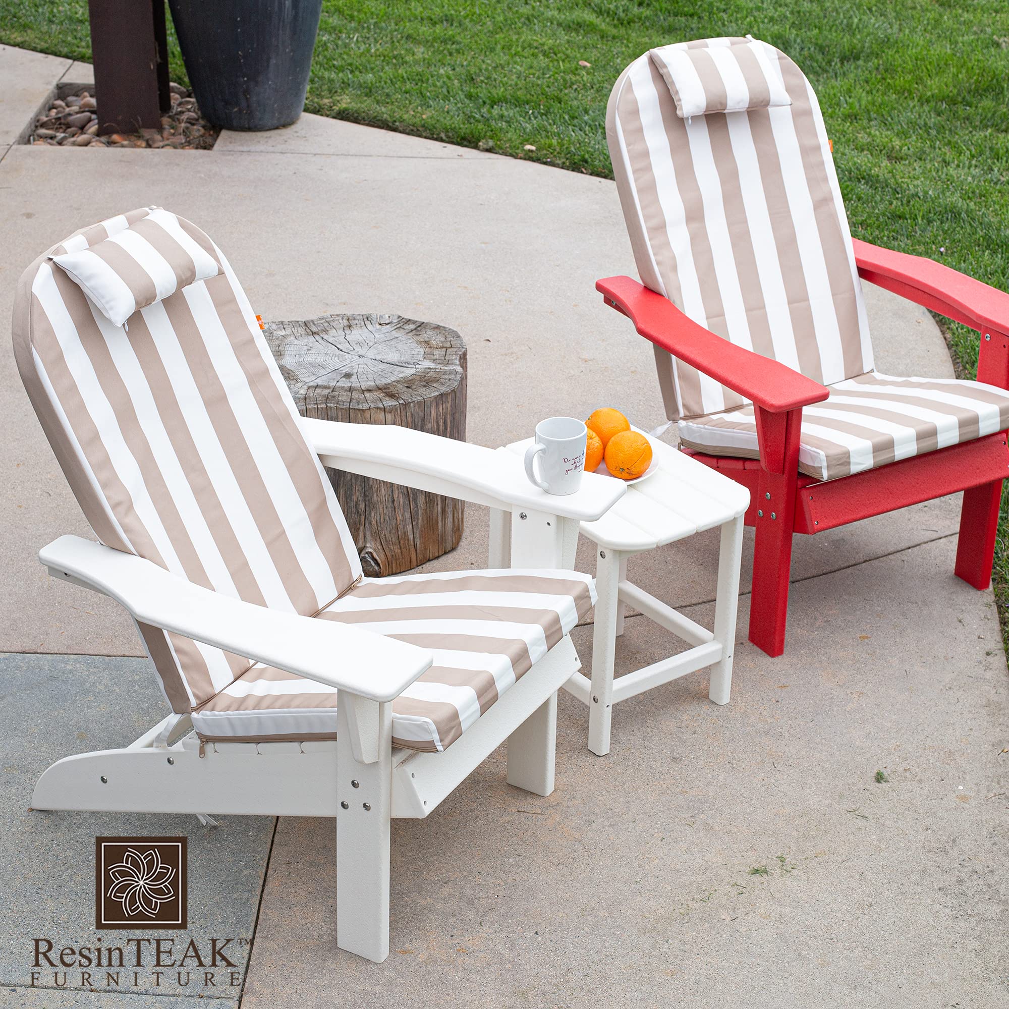 Buy RESINTEAK Adirondack Chair, Premium HDPE AllWeather Poly Lumber, Upmost Style and Comfort
