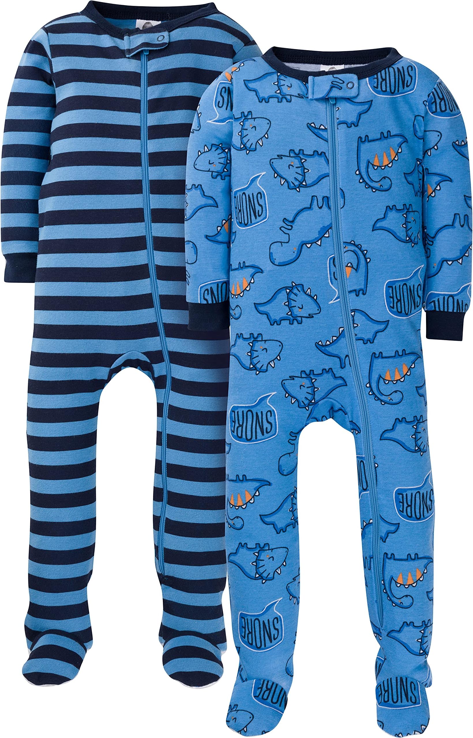 baby-boys 2-pack Footed Pajamas Baby and Toddler Sleepers