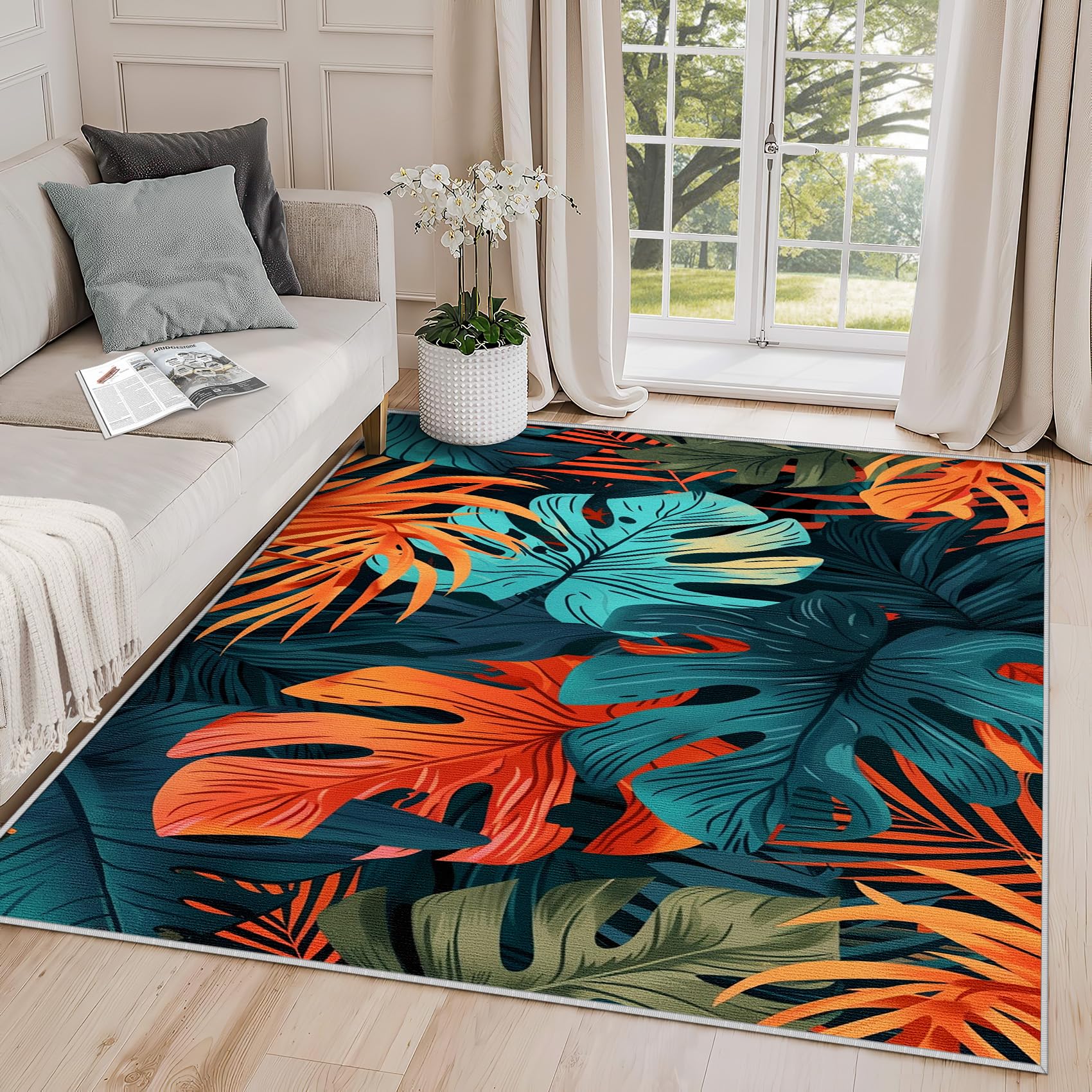 Amazon.com: Yoozitrees 2x3 Rug, Tropical Door Mat, Colorful