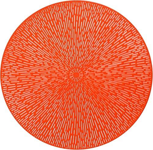 Miniatura 11 de Snowkingdom - Juego de 8 manteles individuales redondos dorados, manteles individuales de vinilo hueco metálico dorado de 15 pulgadas, manteles