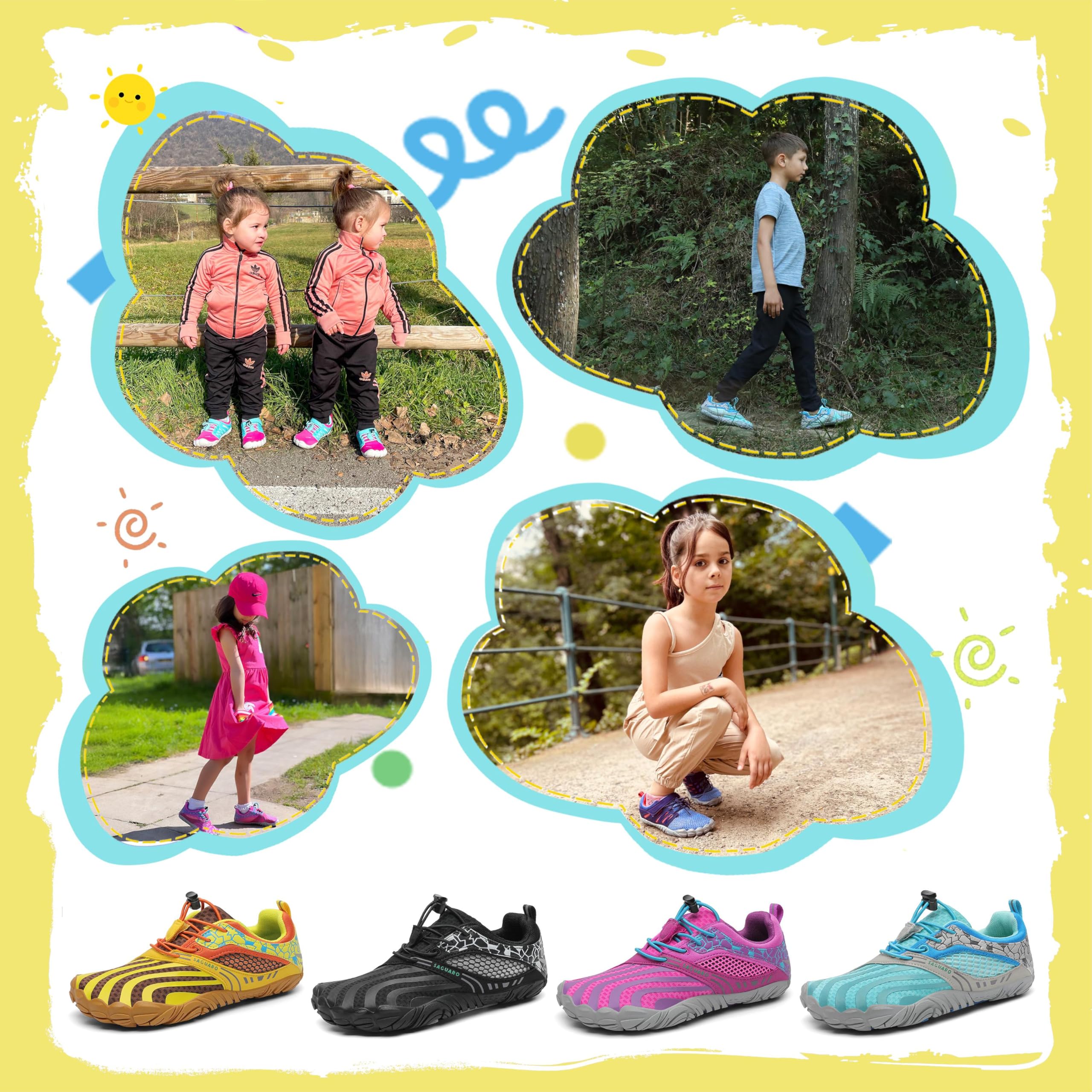 SAGUARO Niños Niña Zapatos de Agua Antideslizante Escarpines Secado Rápido 24-36 EU — view 7