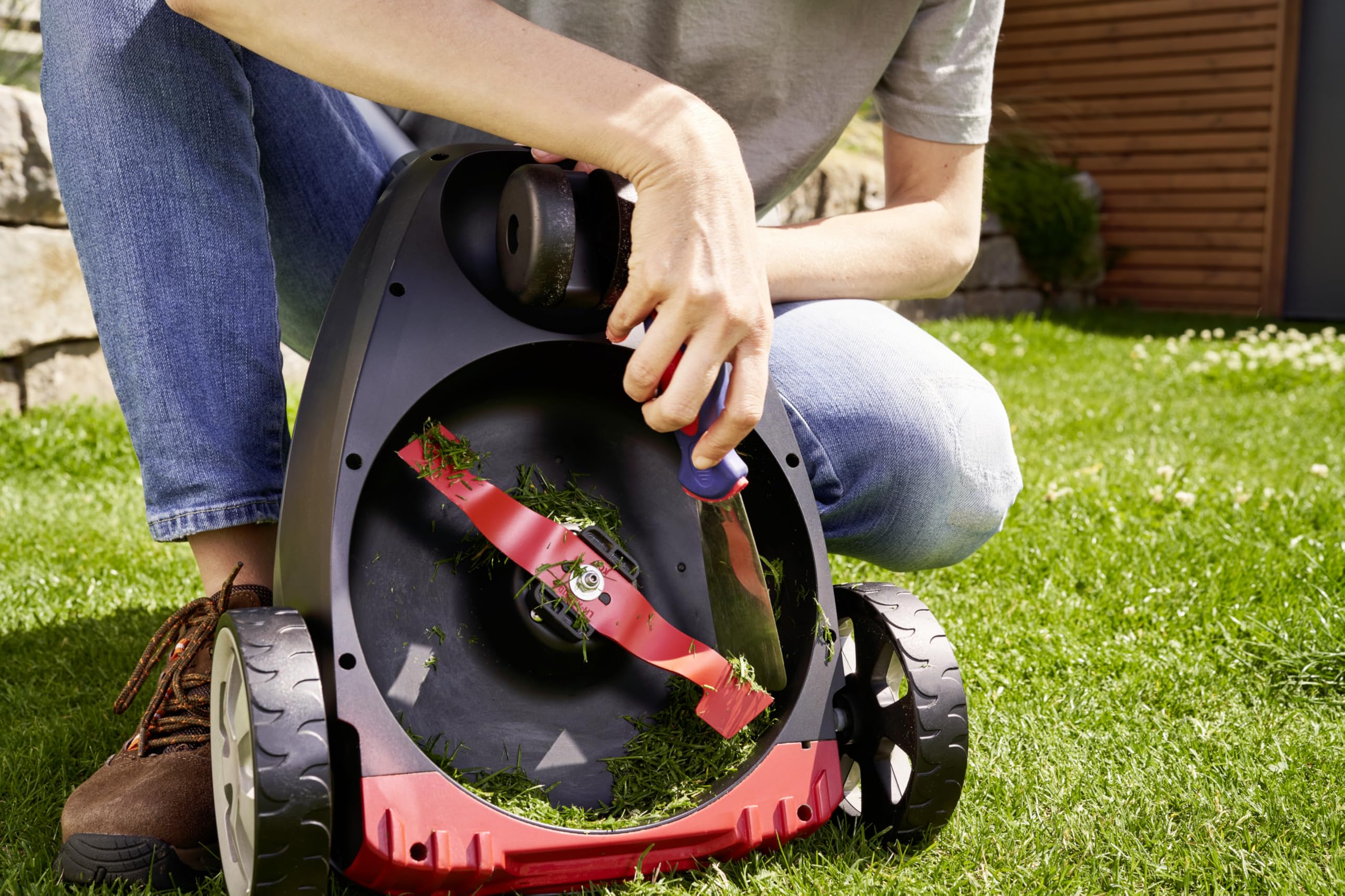AL-KO Akumulatorowa kosiarka mulczująca 22,4 Li Comfort, szerokość cięcia 22 cm, 3-stopniowa regulacja wysokości cięcia, najnowocześniejsza technologia akumulatorów litowo-jonowych, funkcja