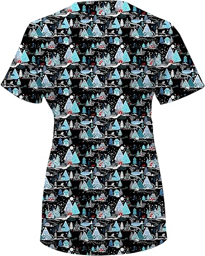 Miniatura 2 de Camiseta médica de enfermería médica para mujer, estampado de vacaciones, rendimiento GT, múltiples impresiones
