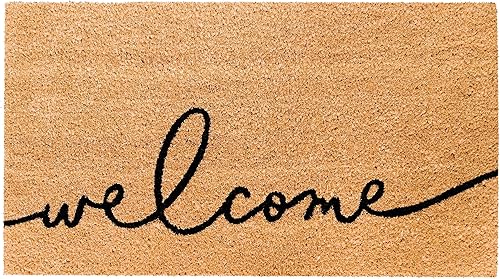 THEODORE MAGNUS - Felpudo de fibra de coco natural con parte trasera antideslizante, 17 x 30cm6.7 x 11.8, para exterioresinteriores THEODORE MAGNUS - Felpudo de fibra de coco natural con parte trasera antideslizante, 17 x 30cm6.7 x 11.8, para exterioresinteriores