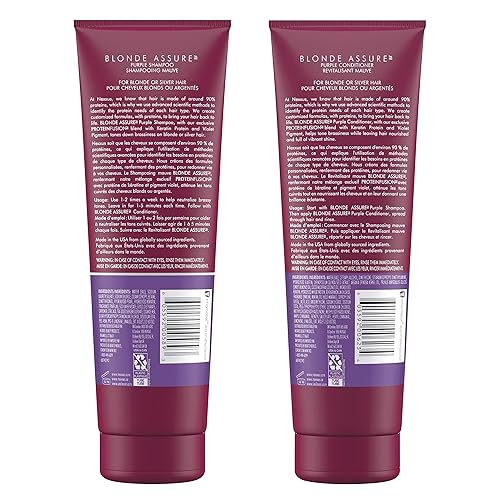 Miniatura 2 de Nexxus Blonde Assure Purple Champú y acondicionador Color Assure 2 unidades de champú y acondicionador para el cabello rubio, blanqueado y plateado