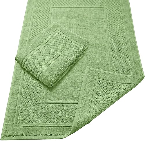 Miniatura 9 de Avalon Towels Tapetes de baño para baño, absorbentes, de secado rápido, tapetes de baño 100% algodón, suaves, tapetes de baño blancos, absorbentes,