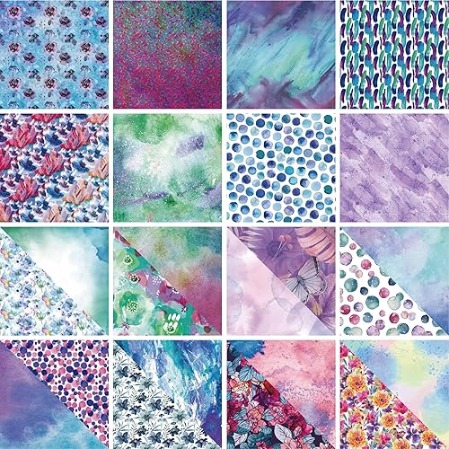 Miniatura 6 de Paquete de 48 hojas de papel decorativo de cartulina para álbumes de recortes, de 12 x 12 pulgadas, flora de acuarela, para hacer tarjetas,