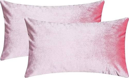 Vista 95 de Home Brilliant Fundas de almohada color verde azulado súper suaves cuadradas de terciopelo azul para sofá, dormitorio de niñas pequeñas, 18 x 18