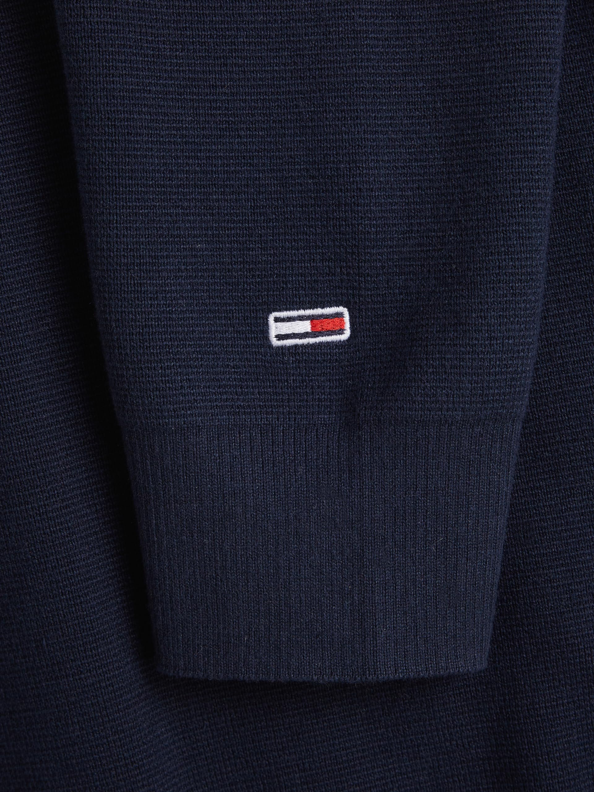 Tommy Jeans Uomo Pullover con Zip Regular Fit Half Zip Collo a Lupetto
