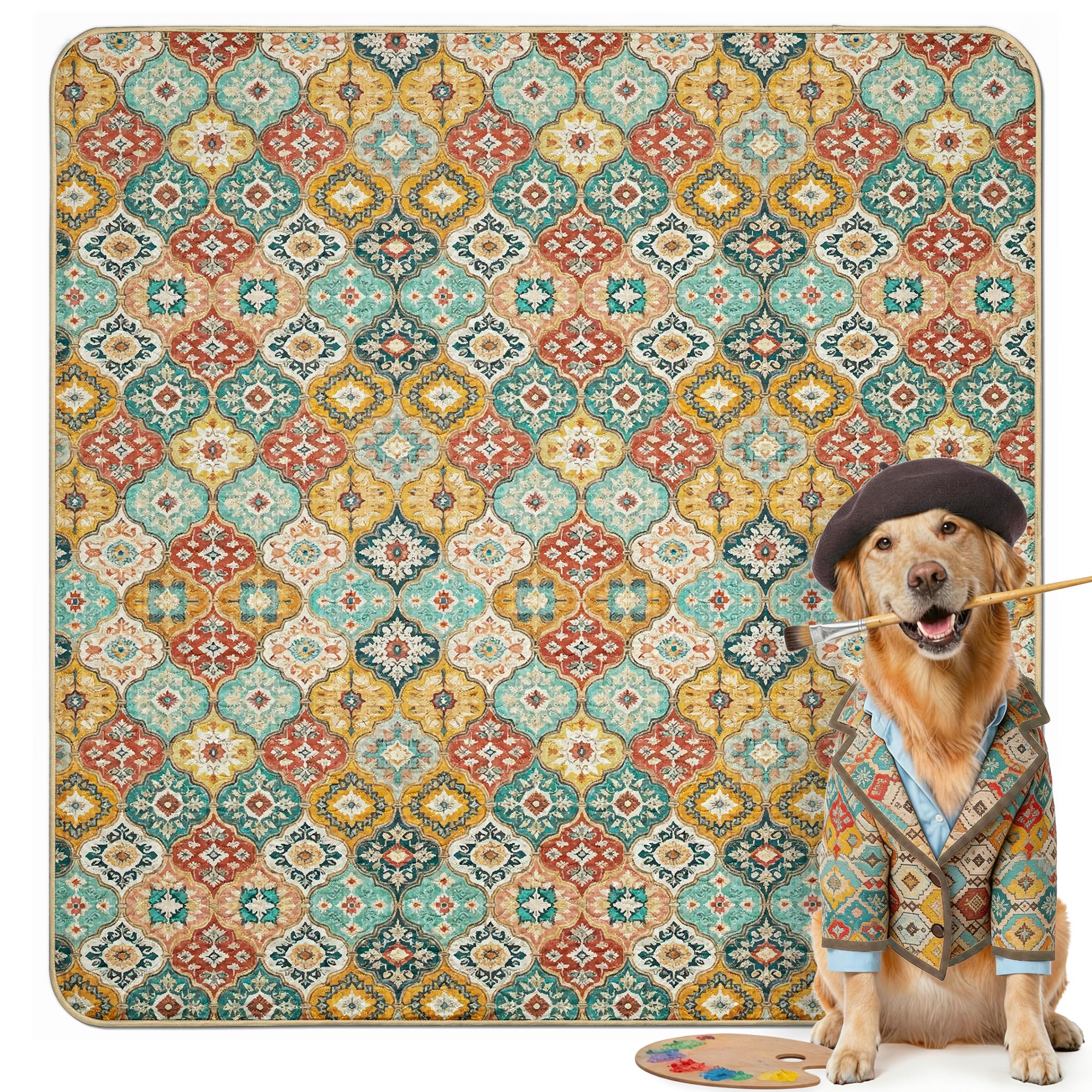 FXW Washable Pee Pads for Dogs, Super Absorbent, 63" Square, 1 Pack