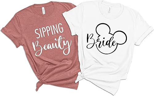 Sipping Beauty - Camisa de despedida de soltera, Bipity Bopity Dama de honor, regalo de fiesta nupcial, regalo de fiesta de boda, color negro