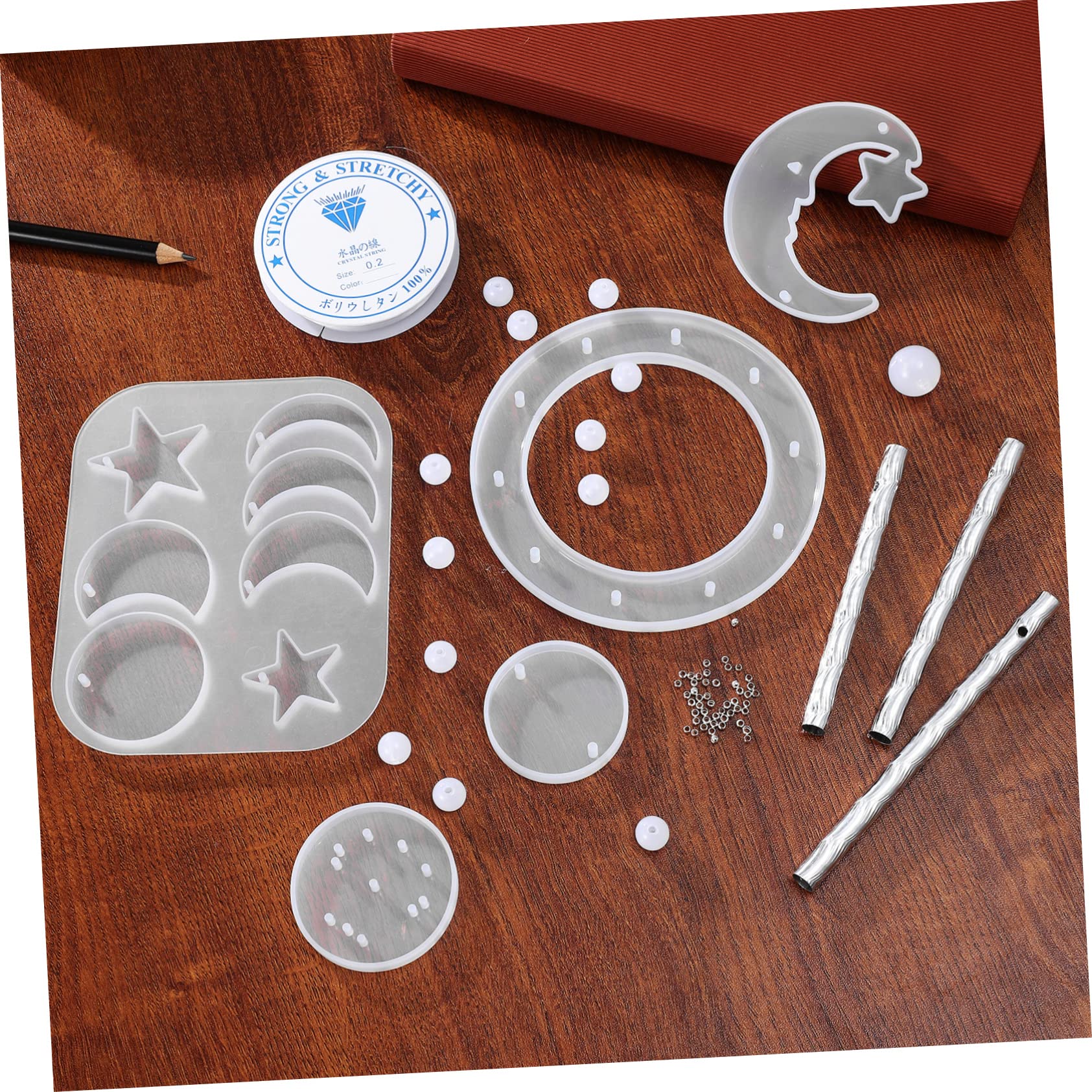 VILLCASE Juego De 5 Moldes De Silicona Flexibles Para Carillón De Viento Fáciles De Usar Para Fundición De Resina Epoxi Para Manualidades.