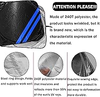 Vista 3 de Parasol para parabrisas delantero para Dodge Charger Challenger Durango Journey Ajuste universal para todos los coches Dodge Visor de sol plegable