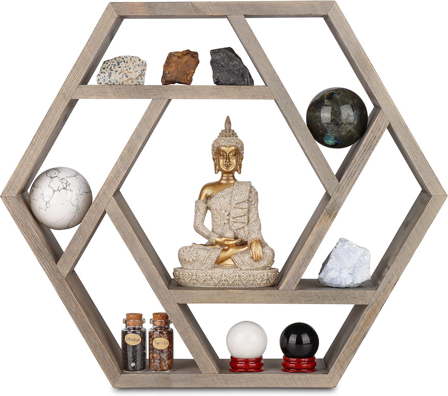 Venture Decor Crystal Display Shelf for Healing Stones and