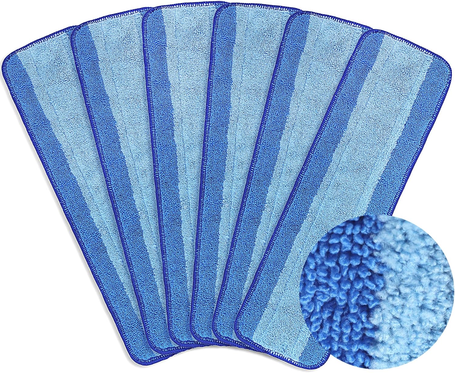 6 Pack Microfiber Cleaning Pad for Bona Spray Mop, Multi-Surface Floor Mop Replacement Pad for Hardwood & Laminate Floors