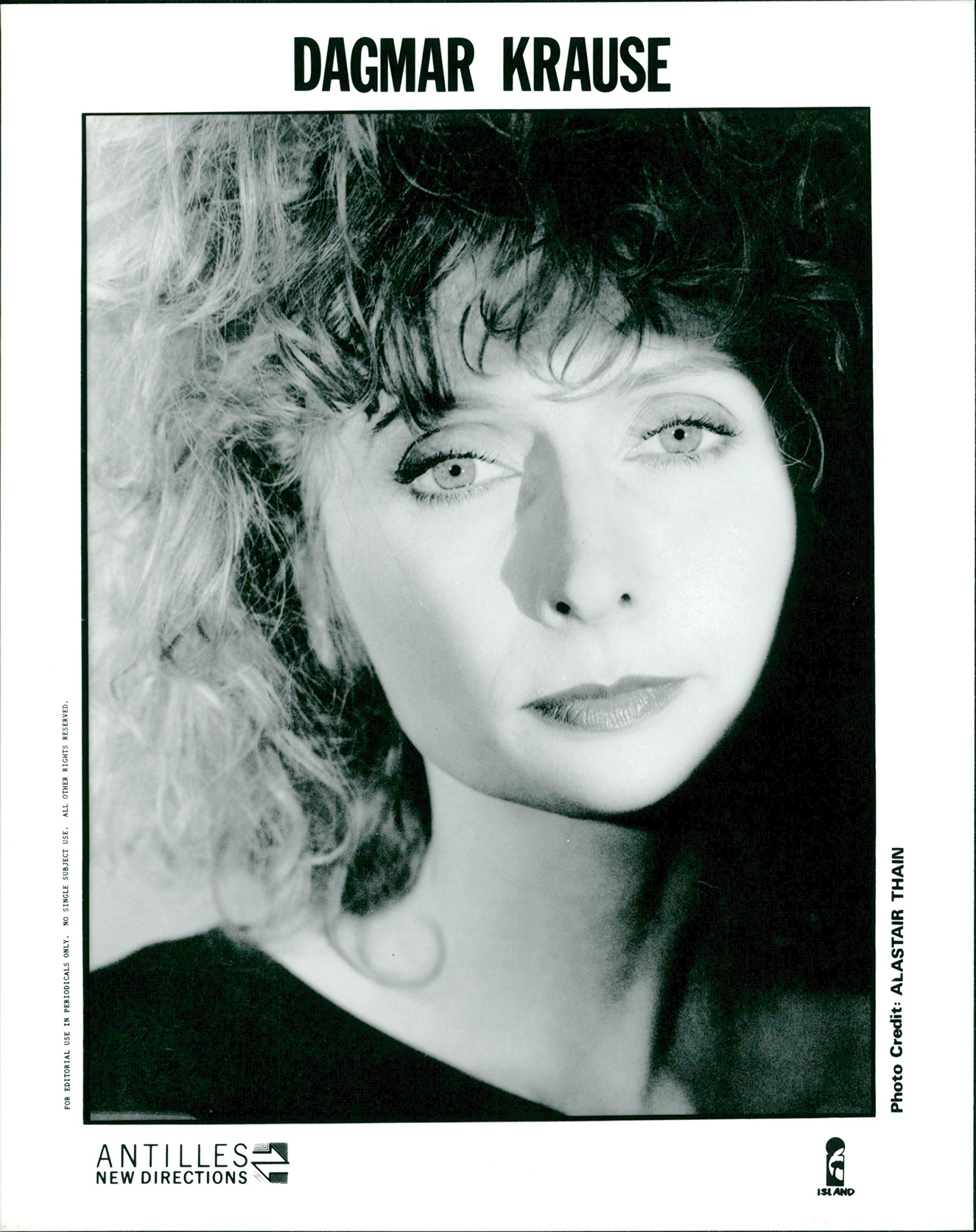 Vintage photo of Portrait of German singer Dagmar Krause : Amazon