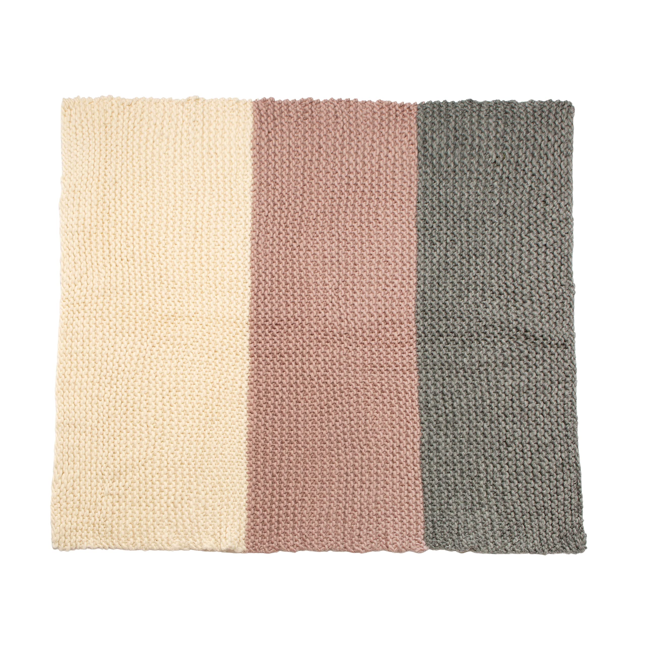 Wool Couture Hannah’s Blanket Knitting Kit – Beginner Skill Level – Includes 6 Balls of 100g Cheeky Chunky Merino Wool Yarn, Knitting Needles, Sewing Needle, How-to Guide, and Pattern