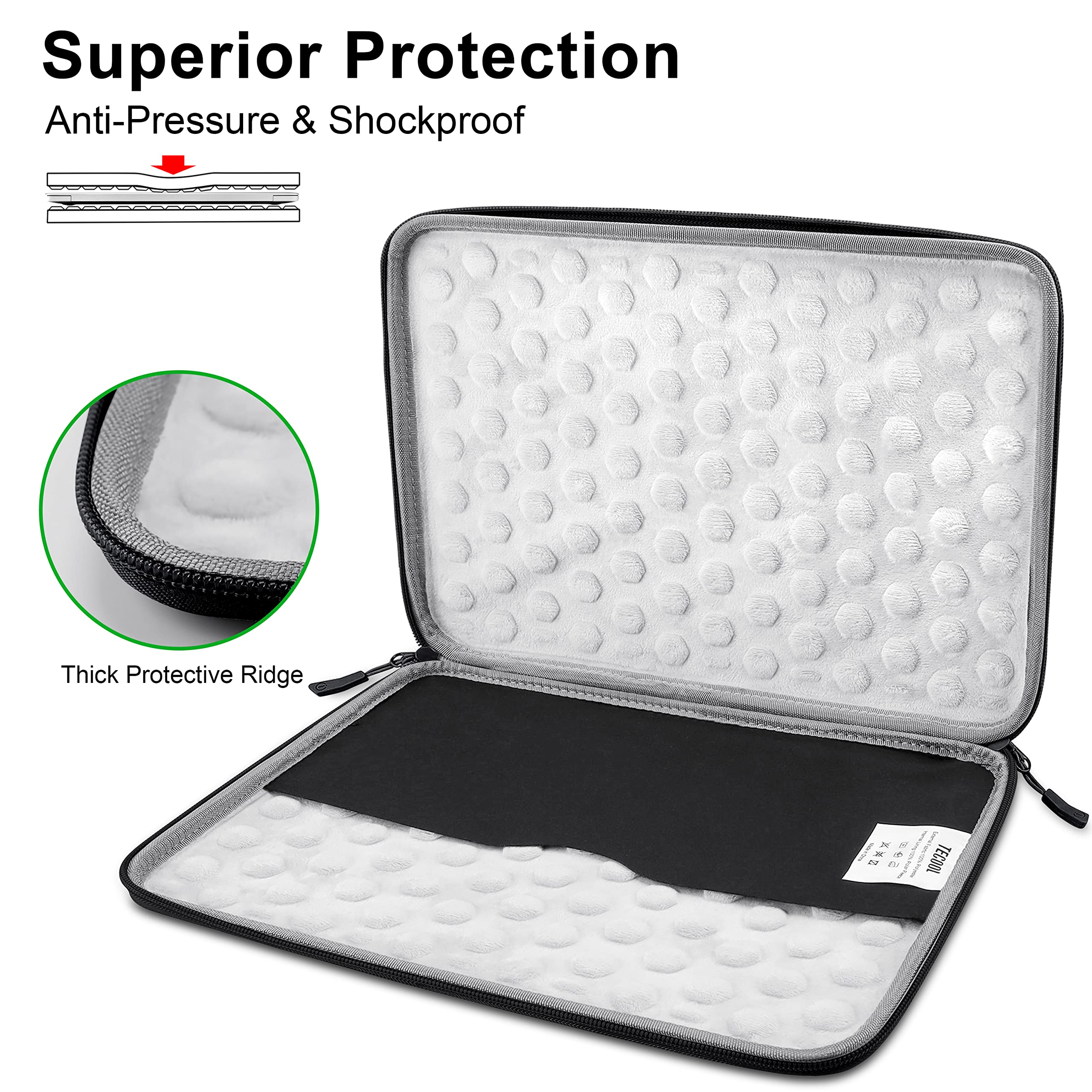 TECOOL Custodia PC portatile 16 Pollici per MacBook Pro 16 M3 M2 M1 A2991 A2780 A2485 A2141 2023