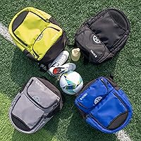 Vista 6 de Mkour Bolsa de fútbol – Mochila de voleibol con compartimento para pelotas y soporte