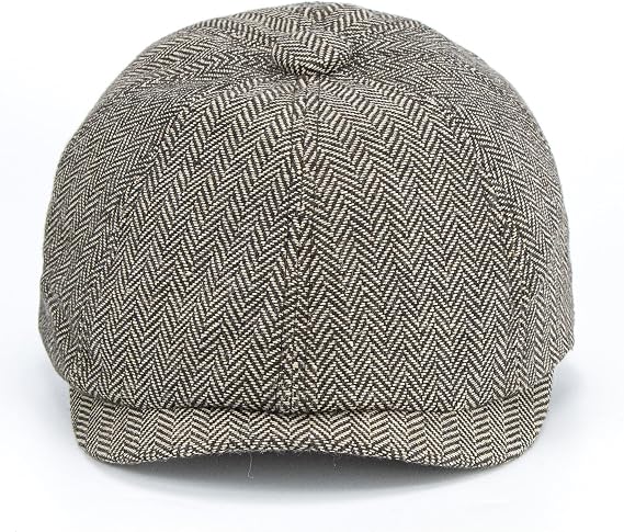 Men's 8 Panel Newsboy-Cap Cotton Gatsby Ivy Golf Adjustable-Flat- Caps Driving-Hat