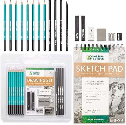 Drawing Set Sketching And Charcoal Pencils 100 Page Drawing Pad Kneaded Eraser Art Kit And Supplies For Kids Teens And Adults Sketch Set Amazon Co Uk Home Kitchen Drawing Set Sketching And Charcoal Pencils 100 Page Drawing Pad Kneaded Eraser Art Kit And Supplies For Kids Teens And Adults Sketch Set Amazon Co Uk Home Kitchen