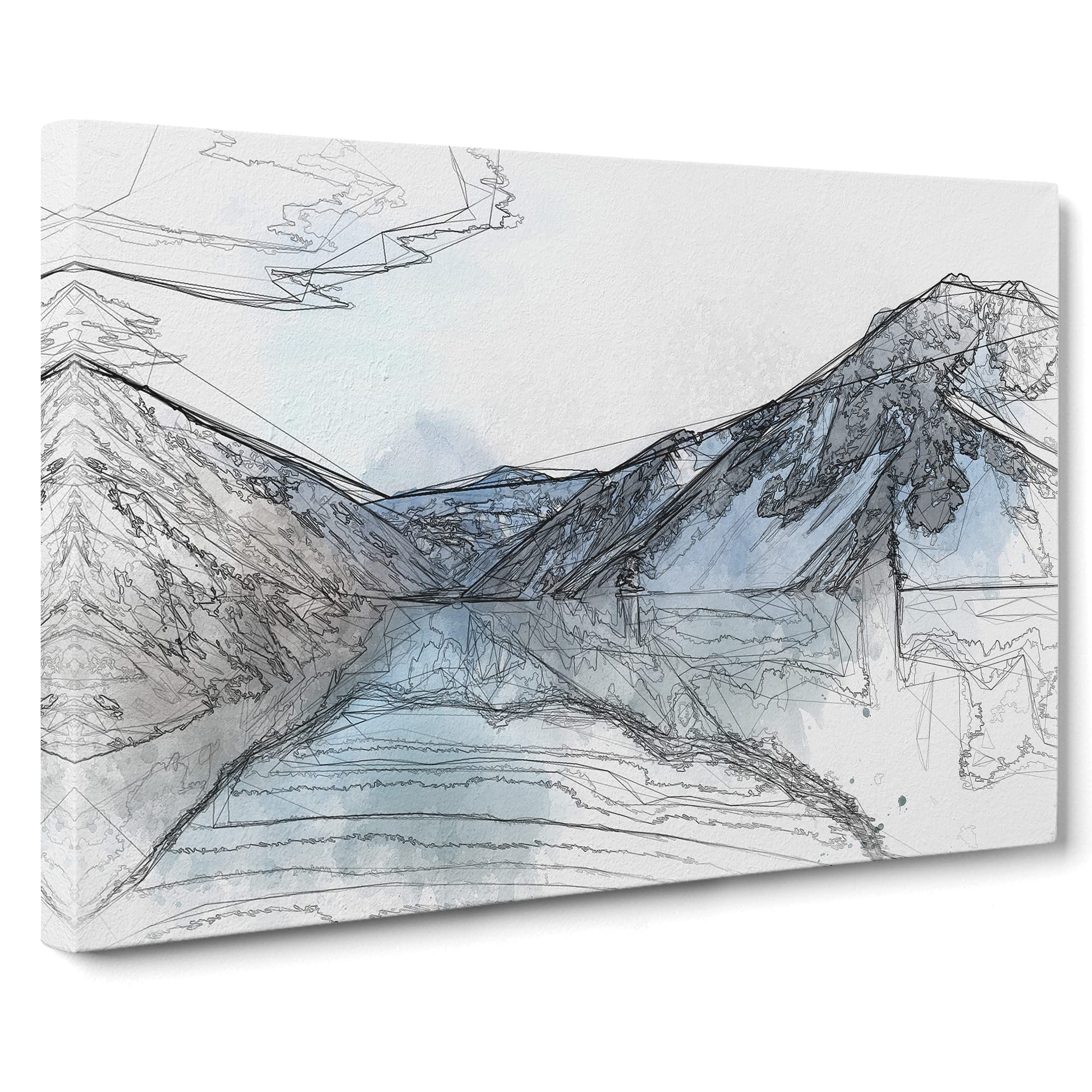 El Yeso Dam Reservoir In Chile Canvas Print, Mixed, 25L x 50W cm