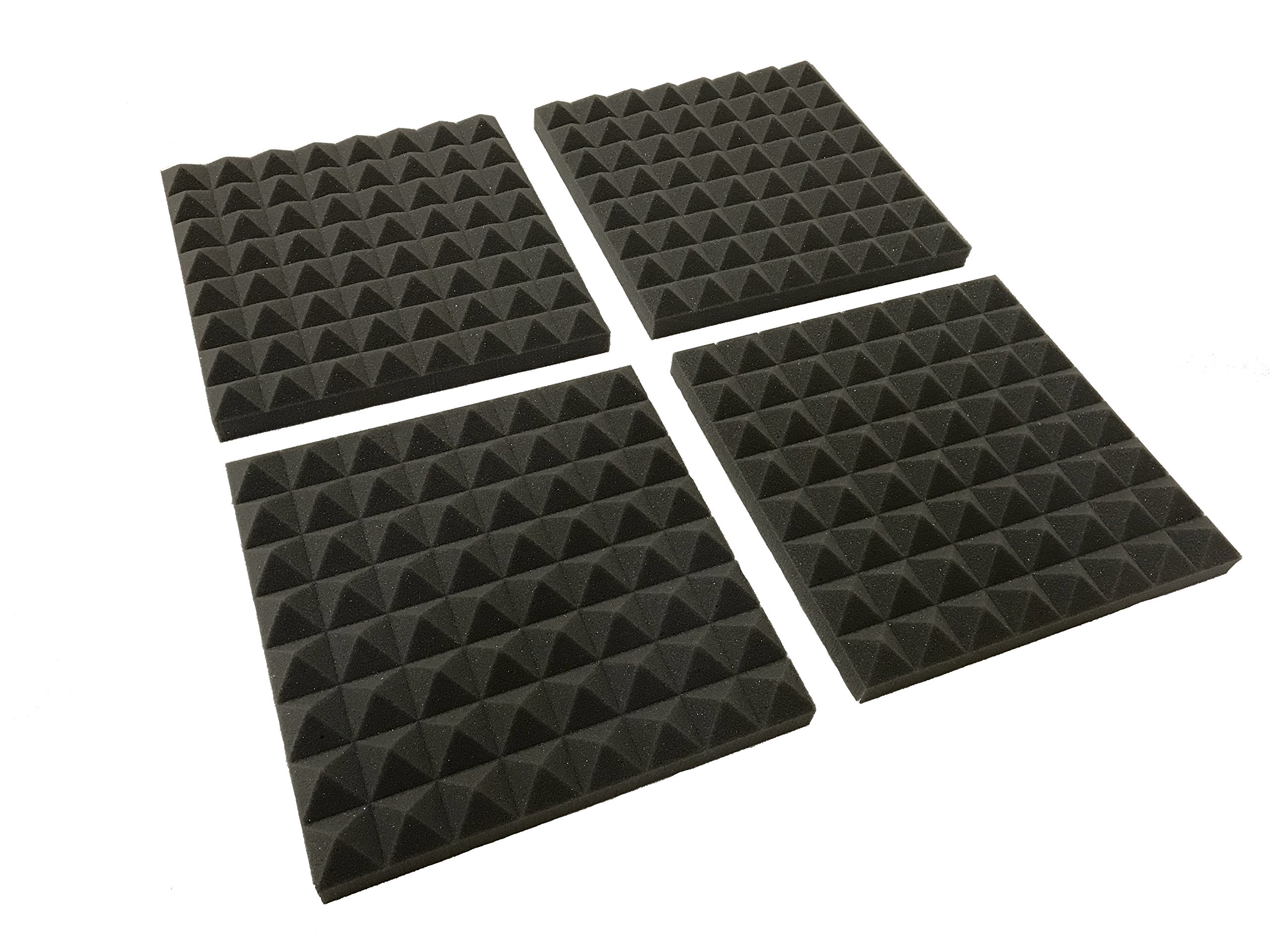 Advanced Acoustics12" (305mm) Pyramid Acoustic Studio Foam Treatment 24 Tile Pack 0.60 NRC Covering 24sqft (2.23m2)