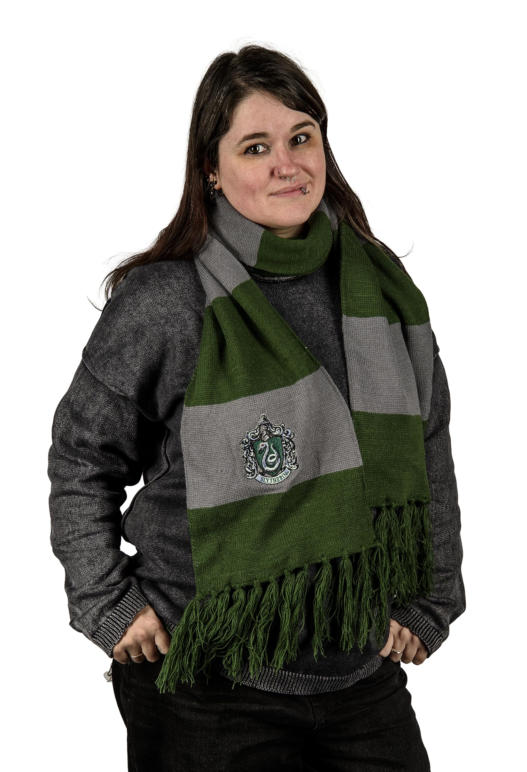 AAA Merchandise Harry Potter: House Scarf - Bold Stripes (Boxed) (Slytherin)
