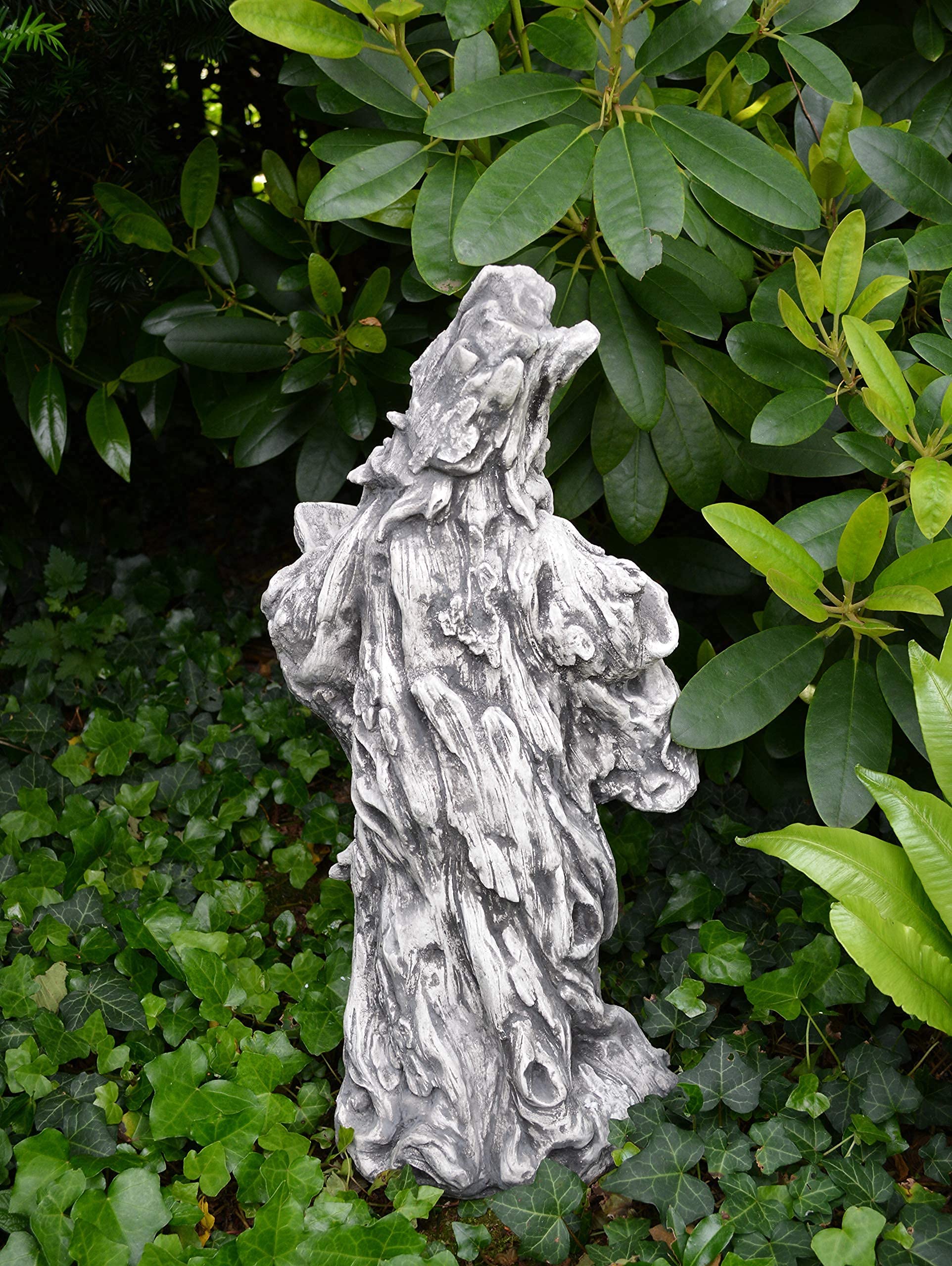 gartendekoparadies.de Figure de Pierre Massive GNOME de la forêt Esprit de la Nature Arbre Magicien en Pierre reconstituée, résistant au Gel