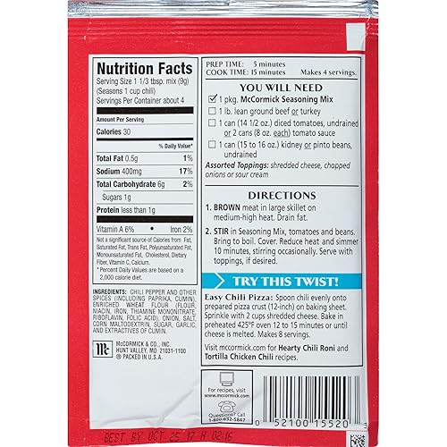 Miniatura 9 de McCormick Mezcla de condimentos de chile suave, 1.25 onzas (paquete de 24)