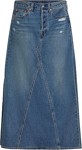Levi's Women's Iconic Long Slit Skirt, Verified Vintage Skirt, 23W