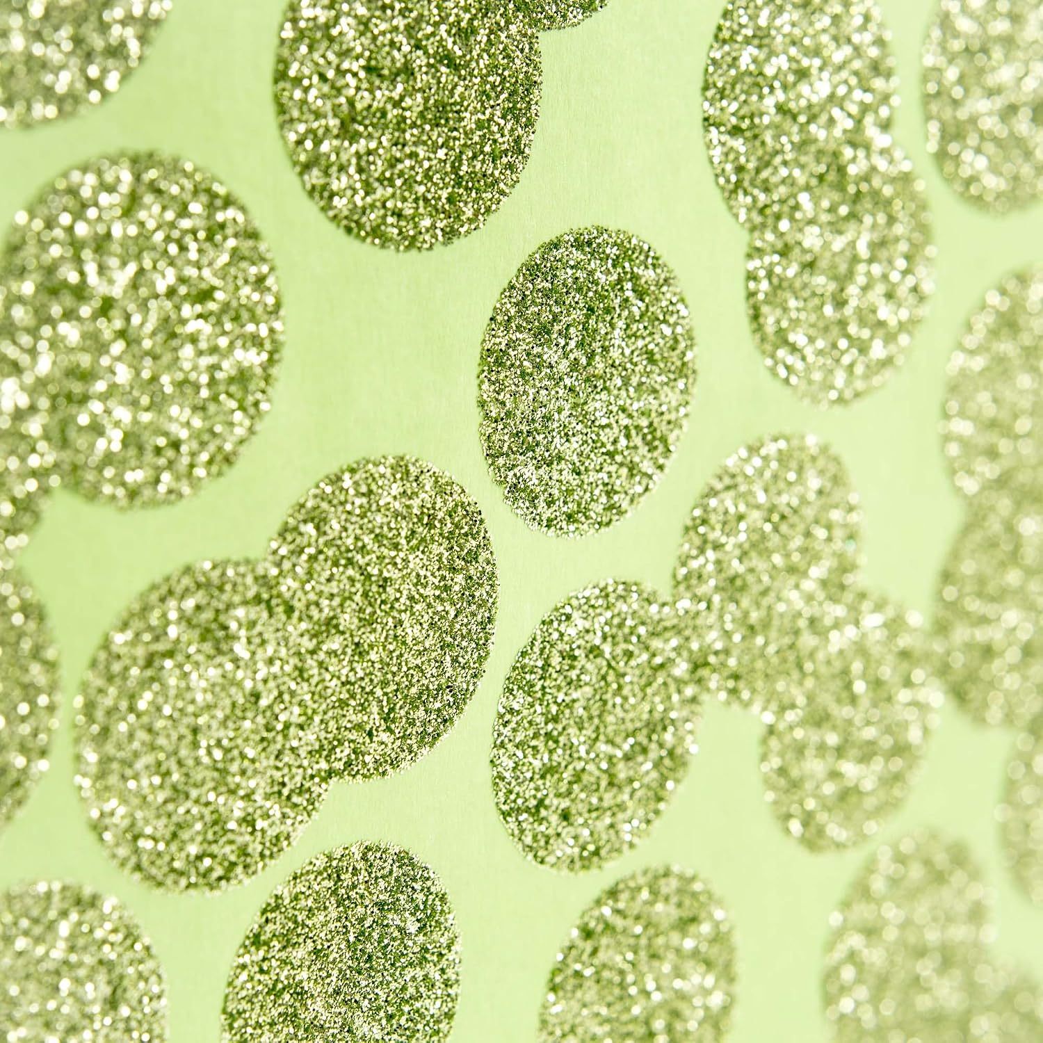 Hallmark 13" Large Gift Bag with Tissue Paper (Green Glitter Dots) for Birthdays, Easter, St. Patrick's Day, Baby Showers, Gender Reveals, Any Occasion, Large Green Dots, Model:5WDB2121