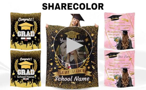 ブランケット7 Amazon.com: Custom Graduation Blanket Gift - 40 x 50 Inches