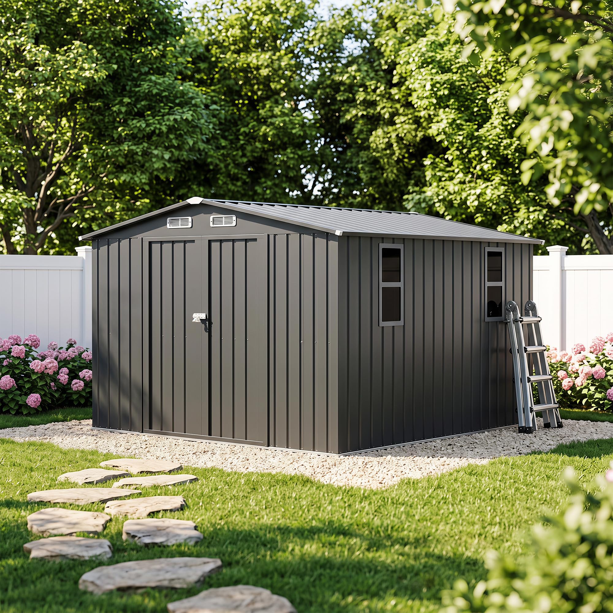 LAUSAINT HOME 10 x 10 FT Outdoor Storage Shed