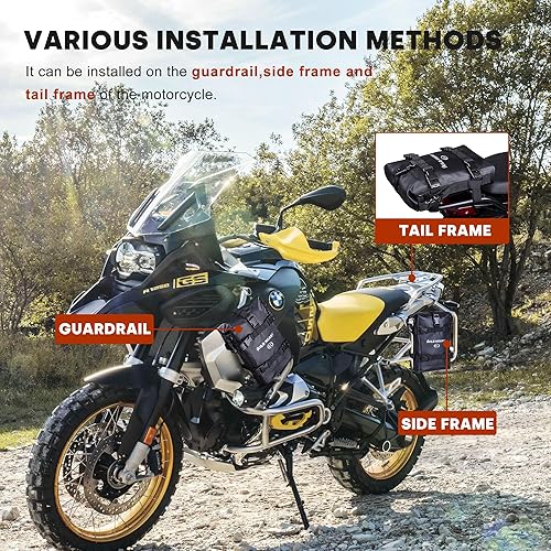 Miniatura 10 de WILD HEART Bolsas impermeables para barra de choque, 6L8L15L, bolsa de motocicleta utilizada como equipaje de motocicleta, asiento trasero, soporte